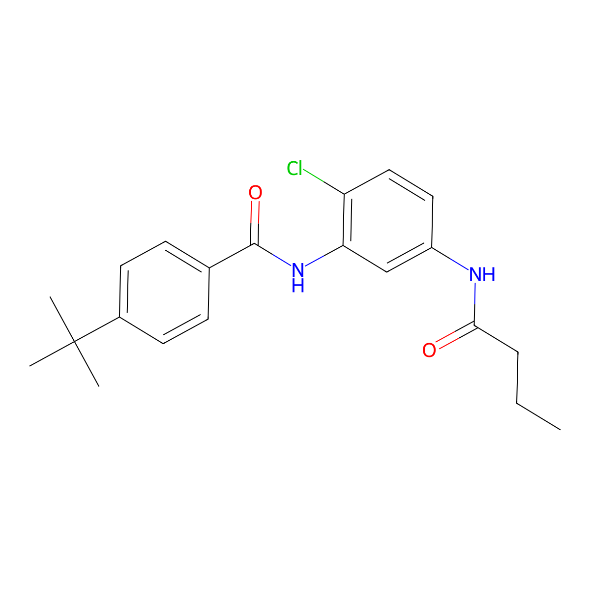 N-[5-(butanoylamino)-2-chlorophenyl]-4-tert-butylbenzamide molecular structure, CAS 639046-92-7
