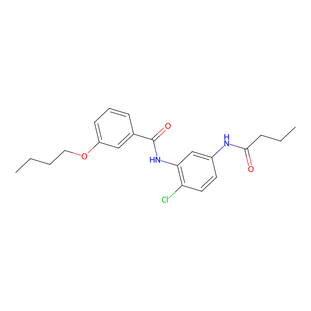 N-[5-(butanoylamino)-2-chlorophenyl]-3-butoxybenzamide molecular structure, CAS 639047-16-8