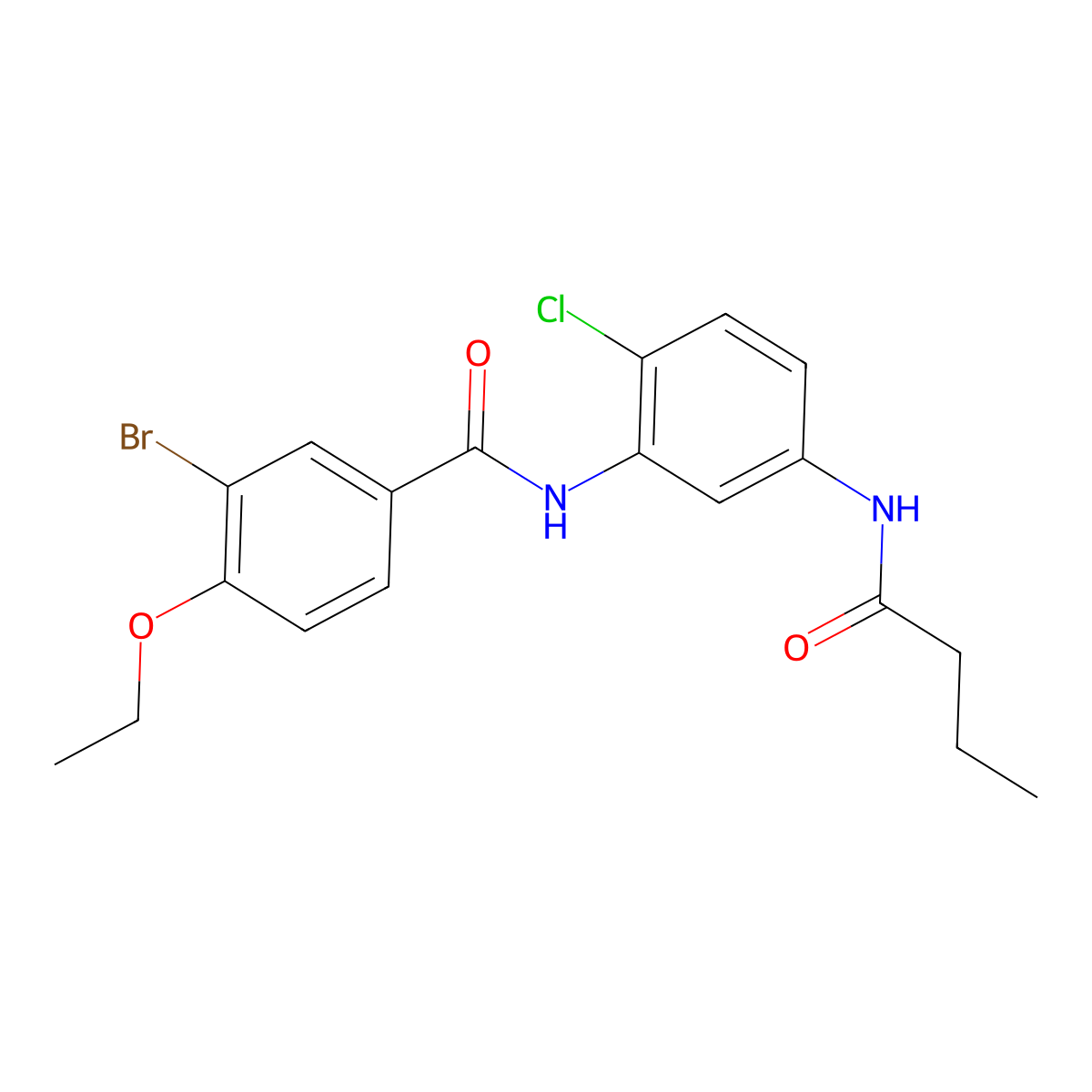 3-bromo-N-[5-(butanoylamino)-2-chlorophenyl]-4-ethoxybenzamide molecular structure, CAS 639047-67-9