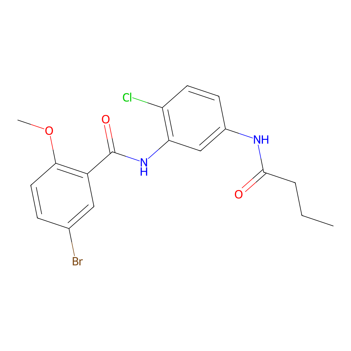 5-bromo-N-[5-(butanoylamino)-2-chlorophenyl]-2-methoxybenzamide molecular structure, CAS 639047-89-5