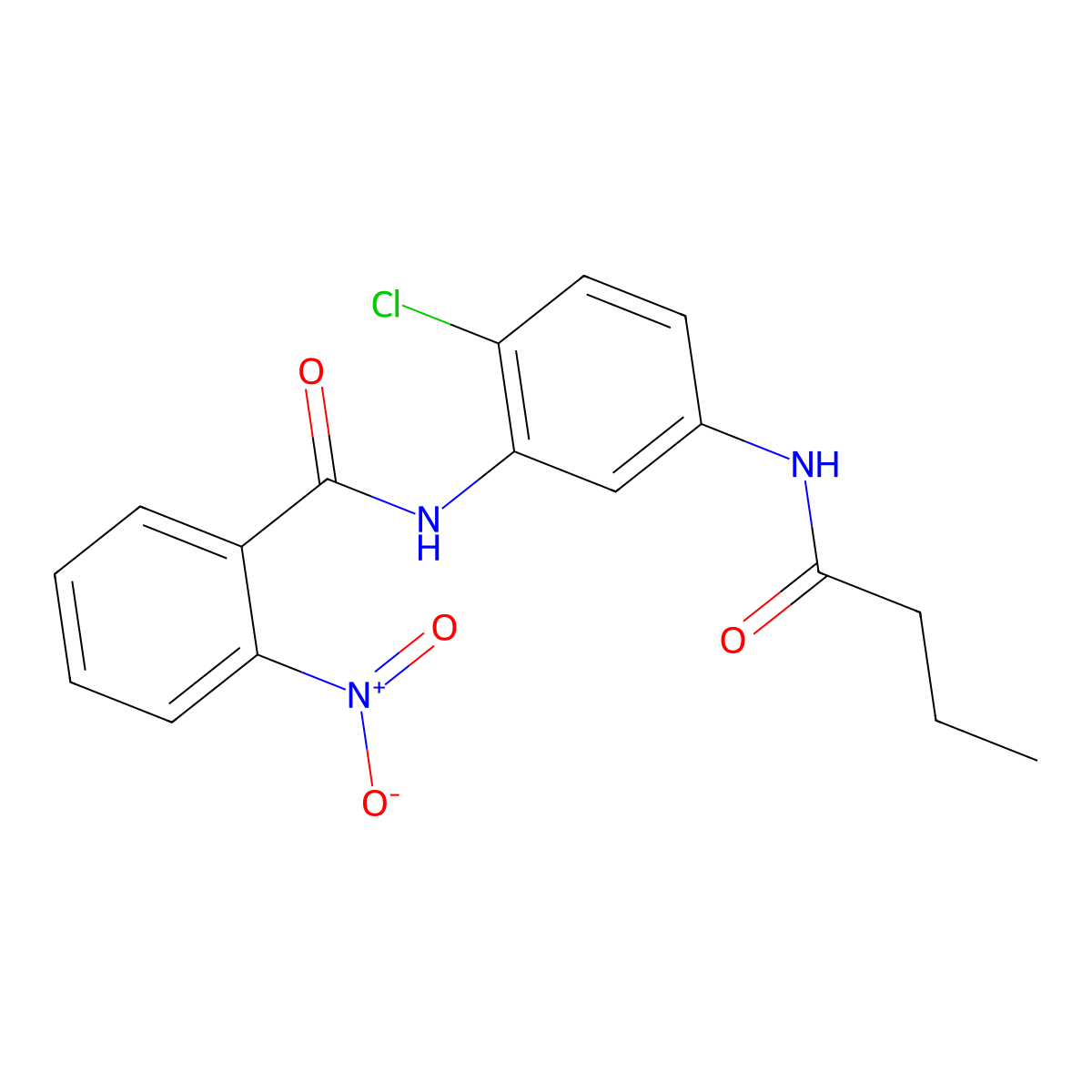 N-[5-(butanoylamino)-2-chlorophenyl]-2-nitrobenzamide molecular structure, CAS 639048-07-0