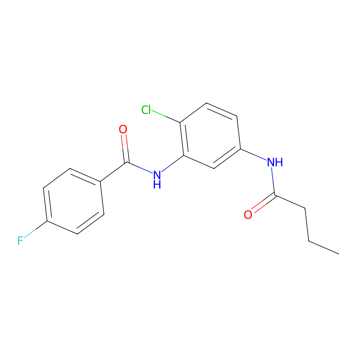 N-[5-(butanoylamino)-2-chlorophenyl]-4-fluorobenzamide molecular structure, CAS 639048-26-3