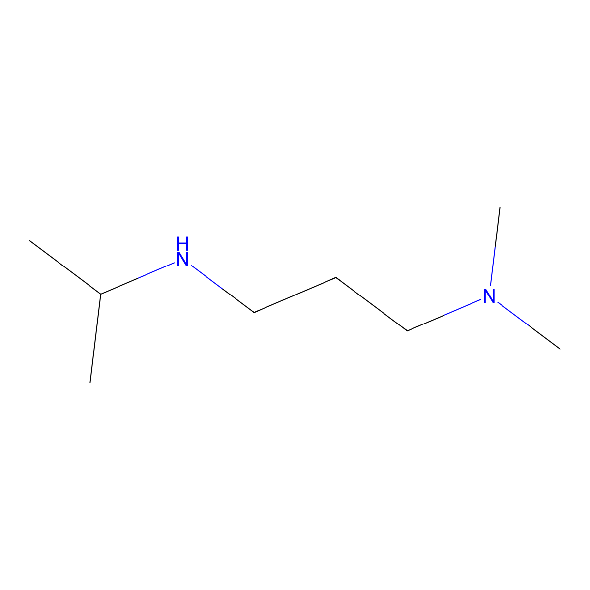 N1,N1-Dimethyl-N3-(1-methylethyl)-1,3-propanediamine molecular structure, CAS 63905-13-5