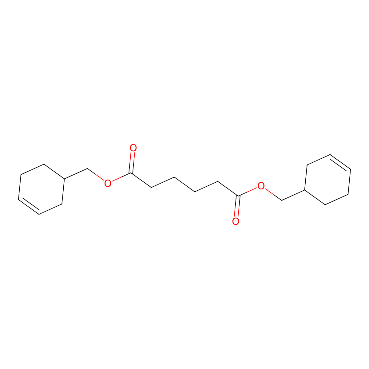 Bis(cyclohex-3-en-1-ylmethyl) hexanedioate molecular structure, CAS 63905-29-3