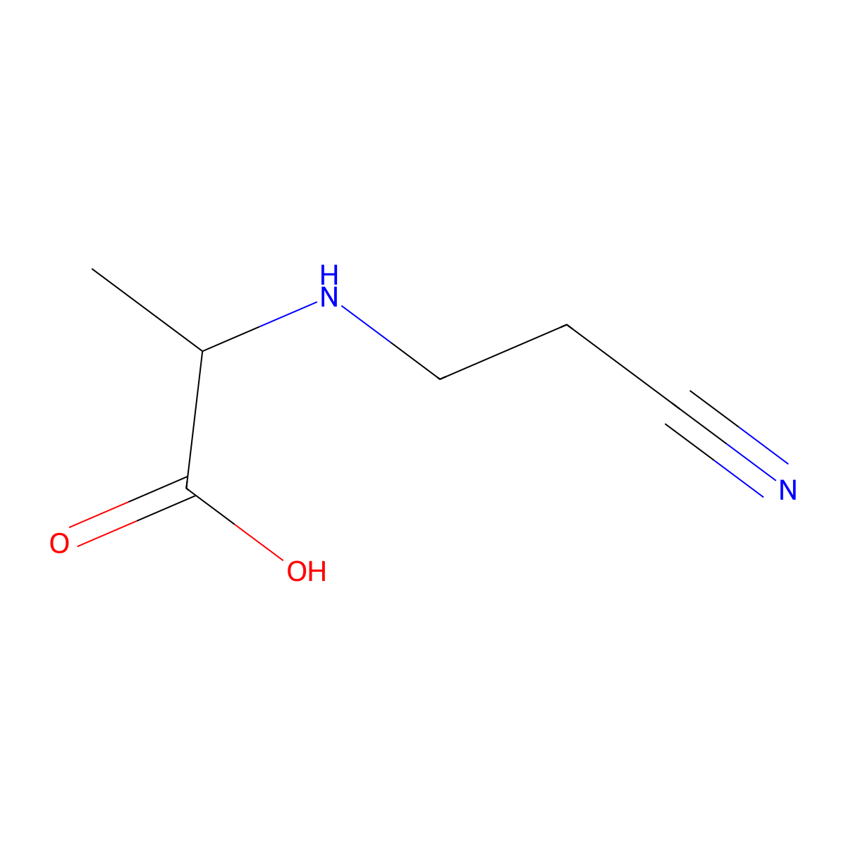 2-(2-cyanoethylamino)propanoic Acid molecular structure, CAS 63905-32-8