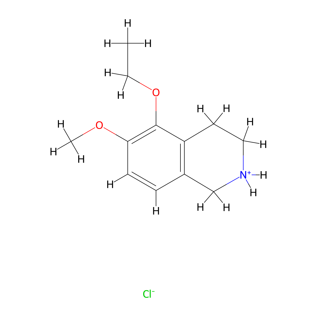 5-Ethoxy-6-methoxy-1,2,3,4-tetrahydroisoquinoline--hydrogen chloride (1/1) molecular structure, CAS 63905-71-5