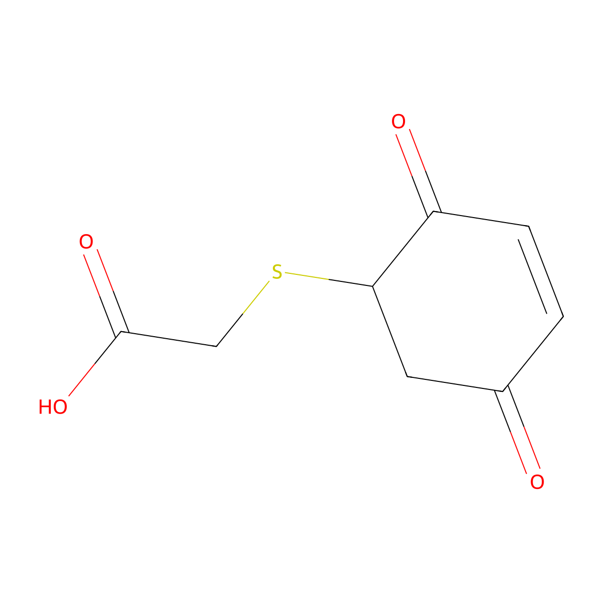Acetic acid, ((2,5-dioxo-3-cyclohexen-1-yl)thio)- molecular structure, CAS 63905-80-6