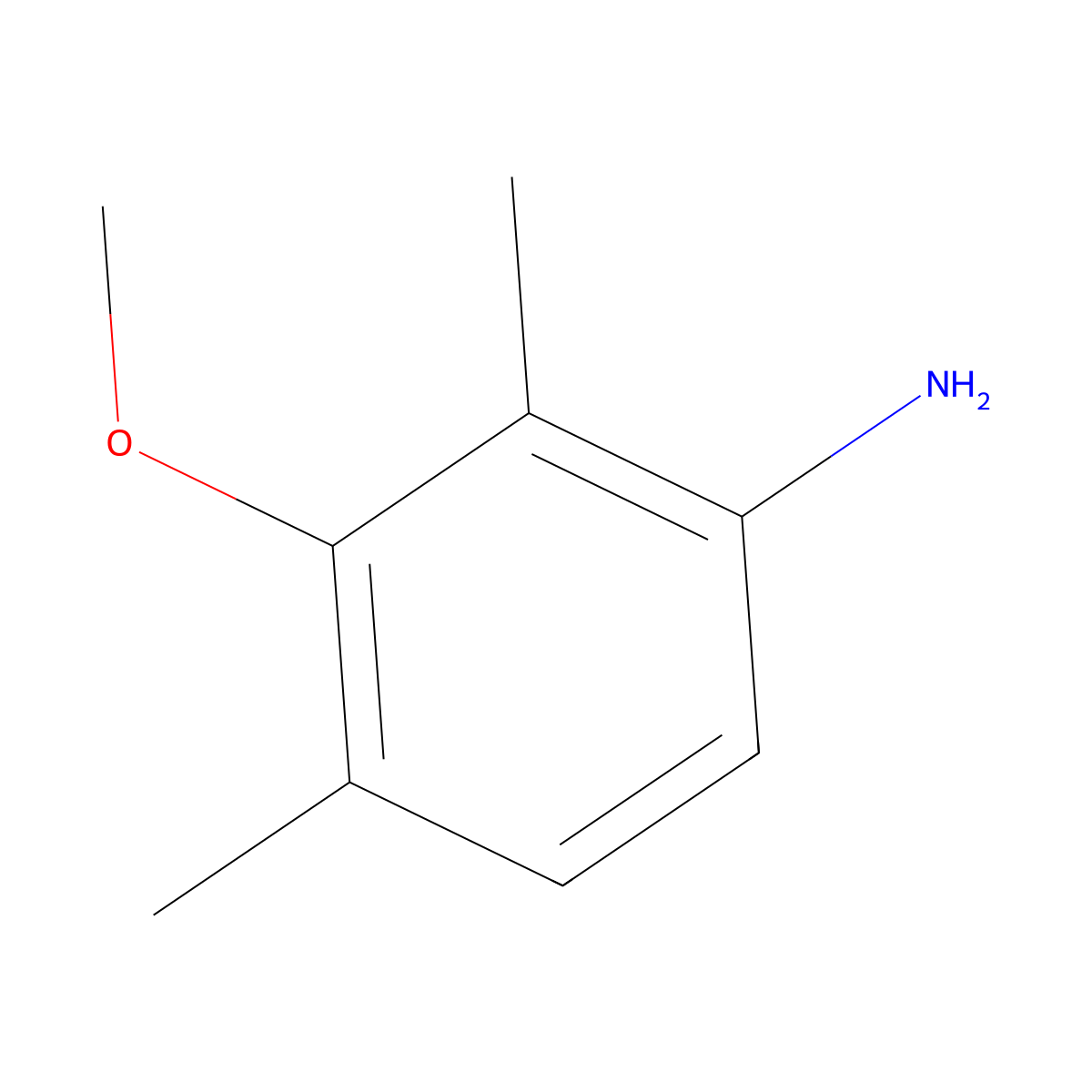 3-Methoxy-2,4-dimethylaniline molecular structure, CAS 639051-93-7