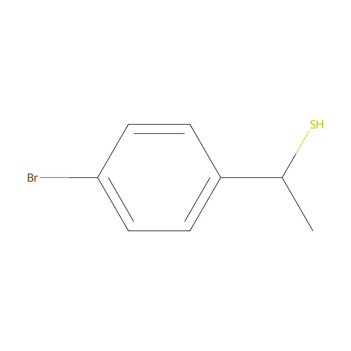 1-(4-Bromophenyl)ethane-1-thiol molecular structure, CAS 639054-14-1