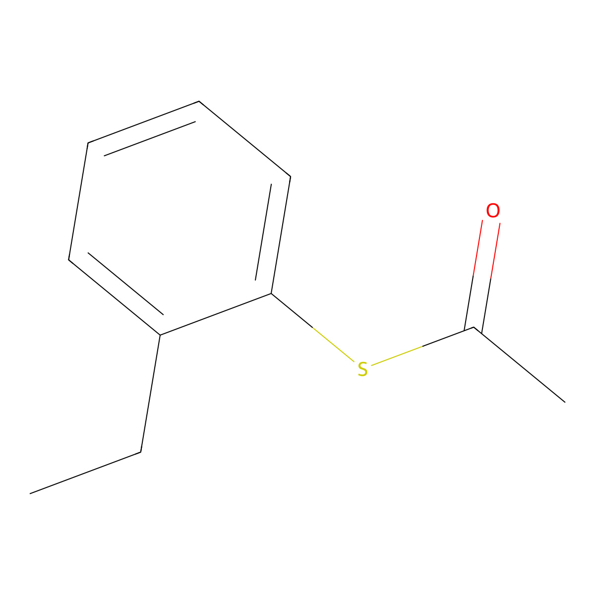 S-(2-ethylphenyl) ethanethioate molecular structure, CAS 63906-53-6