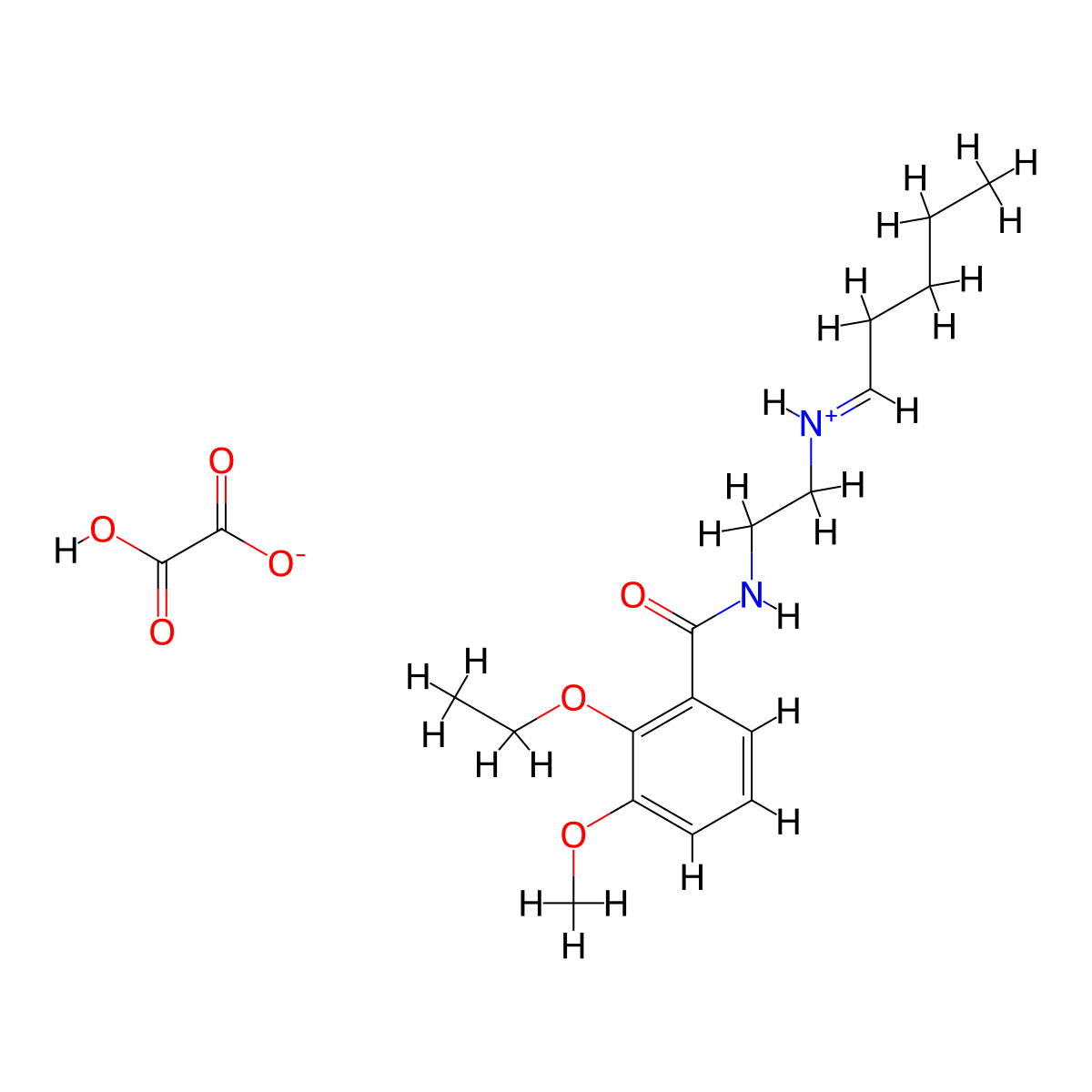N-(2-Pentylideneaminoethyl)-2-ethoxy-3-methoxybenzamide oxalate molecular structure, CAS 63906-78-5