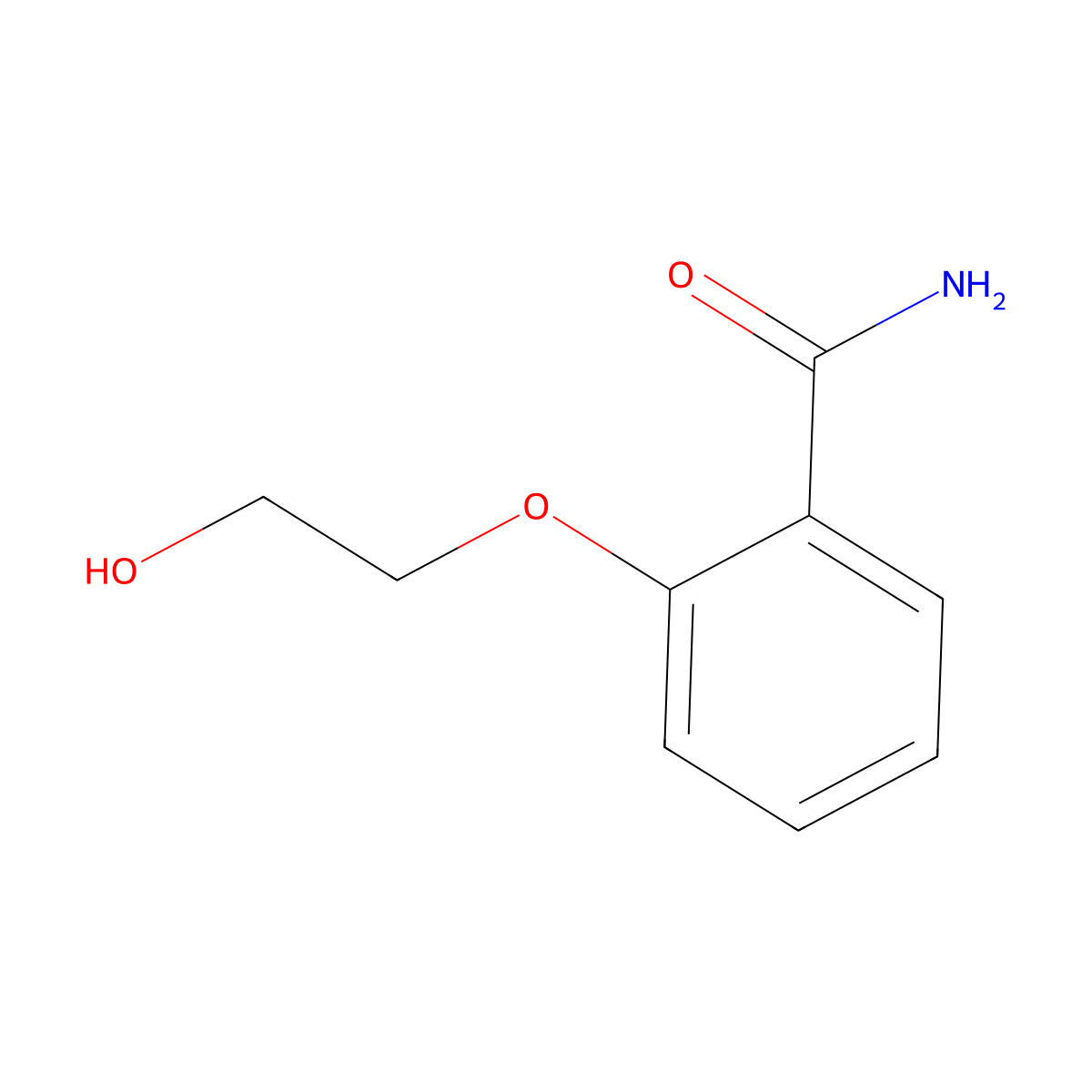 Benzamide, o-(beta-hydroxy)ethoxy- molecular structure, CAS 63906-79-6