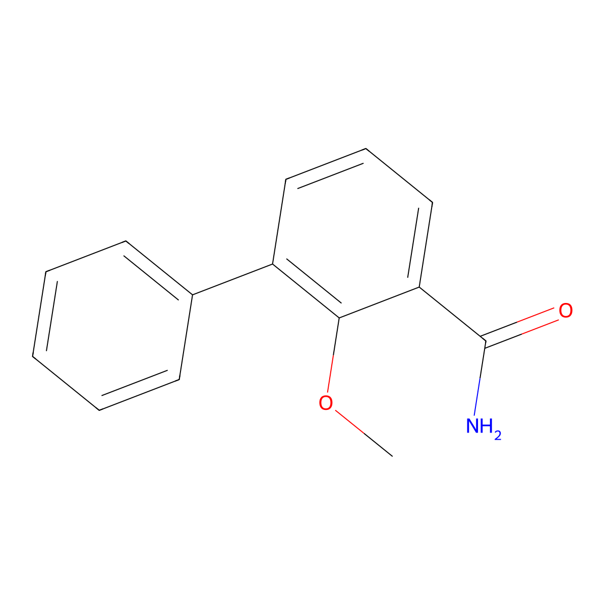 2-Methoxy-3-phenylbenzamide molecular structure, CAS 63906-86-5