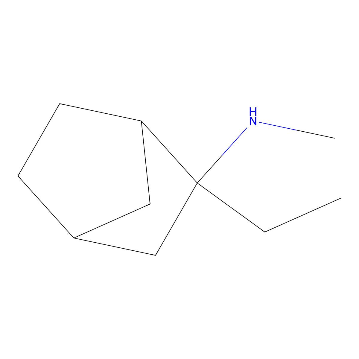 2-Norbornanamine, 2-ethyl-N-methyl- molecular structure, CAS 63907-03-9
