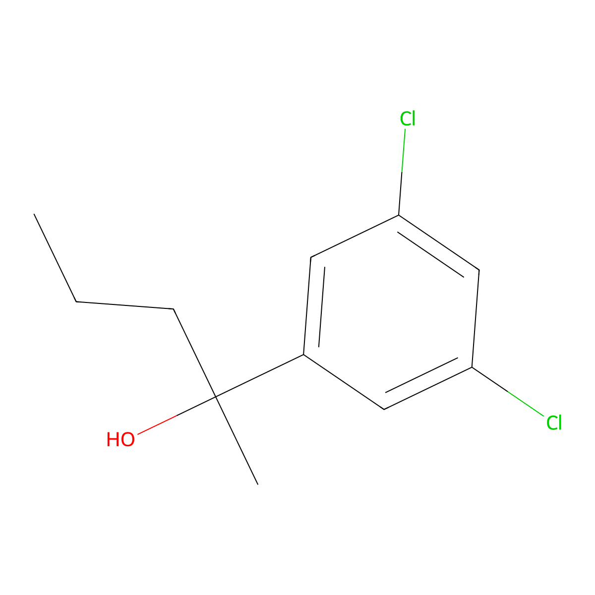 2-(3,5-Dichlorophenyl)pentan-2-ol molecular structure, CAS 639071-31-1