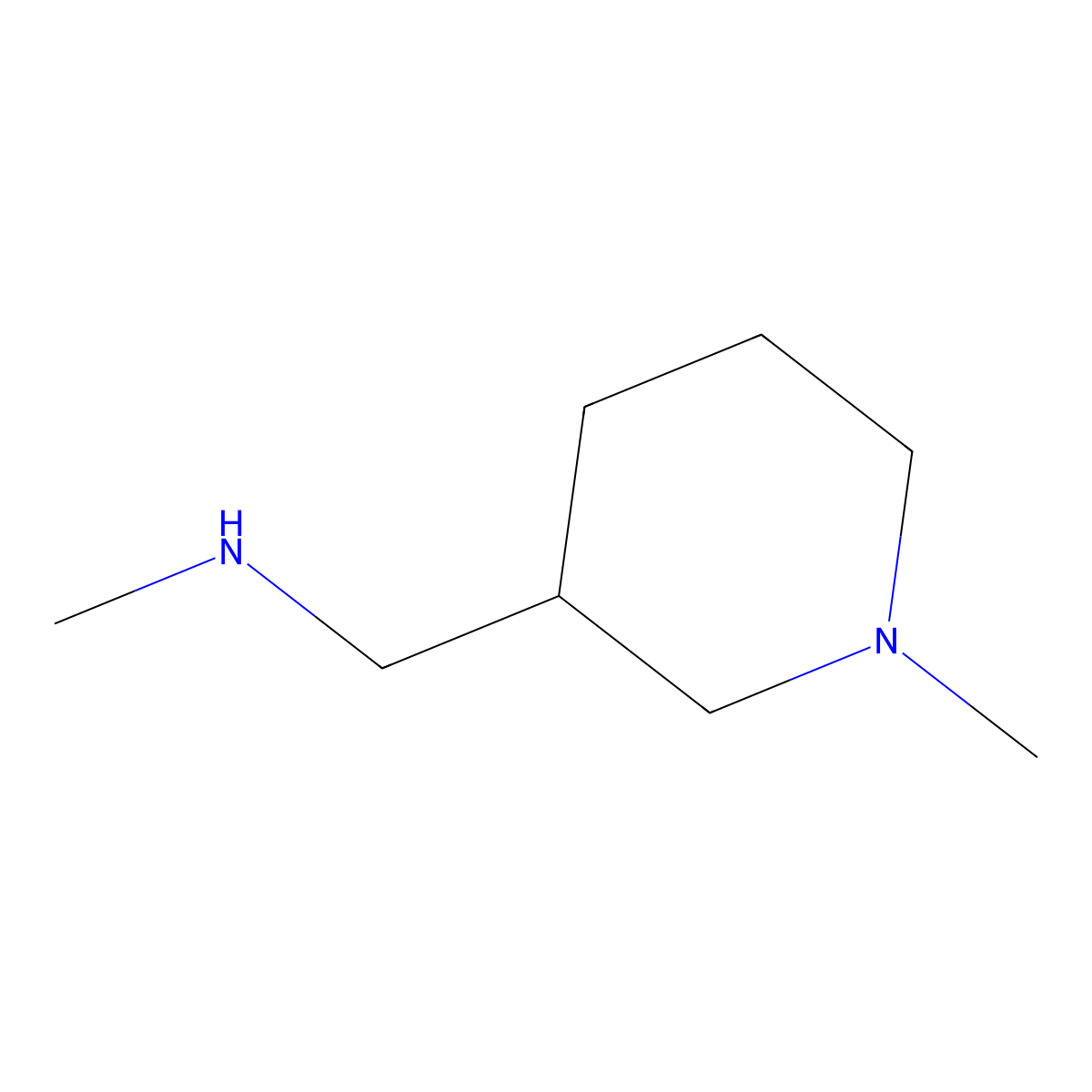 Methyl((1-methylpiperidin-3-yl)methyl)amine molecular structure, CAS 639078-61-8