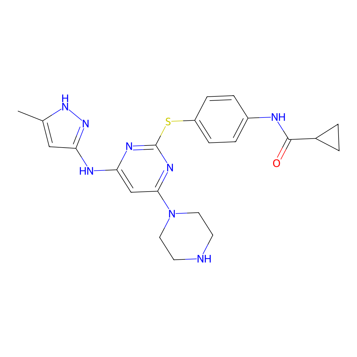 Desmethyltozasertib molecular structure, CAS 639089-60-4