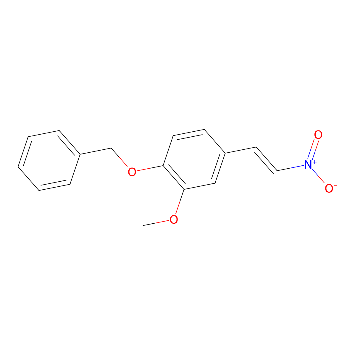 4-Benzyloxy-3-methoxy-beta-nitrostyrene molecular structure, CAS 63909-38-6