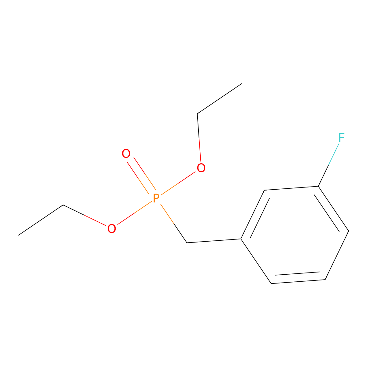 Diethyl 3-fluorobenzylphosphonate molecular structure, CAS 63909-57-9