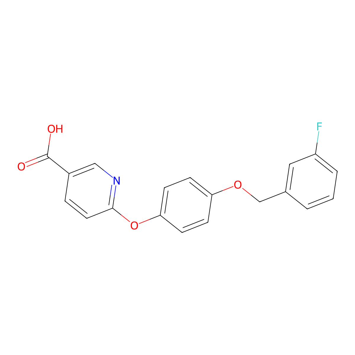 6-(4-((3-Fluorobenzyl)oxy)phenoxy)nicotinic acid molecular structure, CAS 639091-33-1