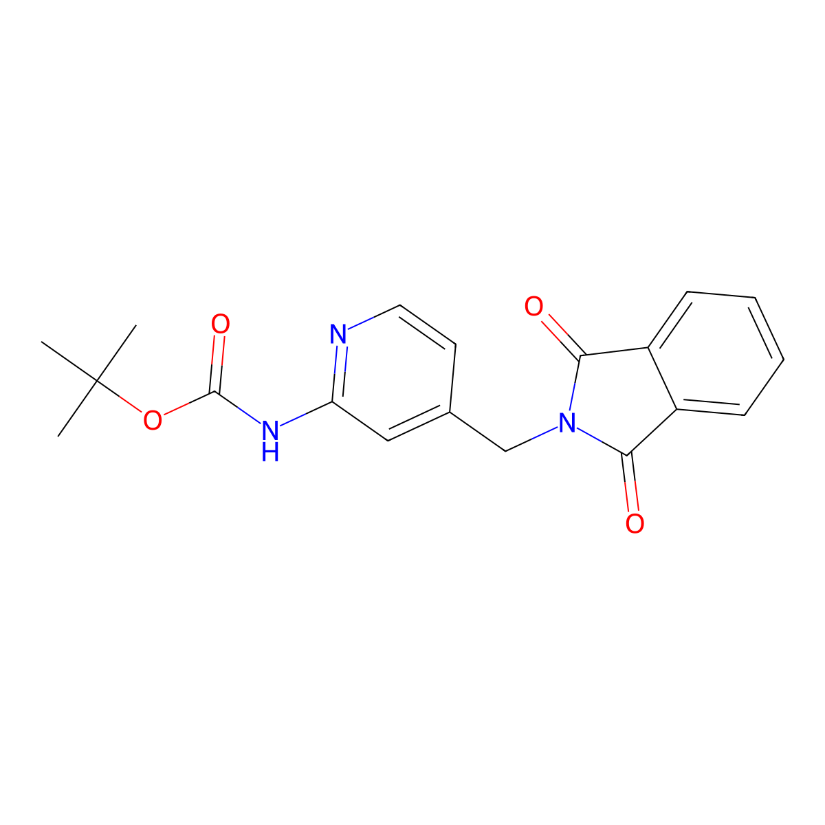 2-[[2-(Boc-amino)-4-pyridyl]methyl]isoindoline-1,3-dione molecular structure, CAS 639091-77-3