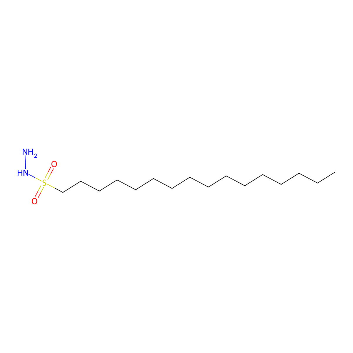 Hexadecane-1-sulfonohydrazide molecular structure, CAS 6391-96-4