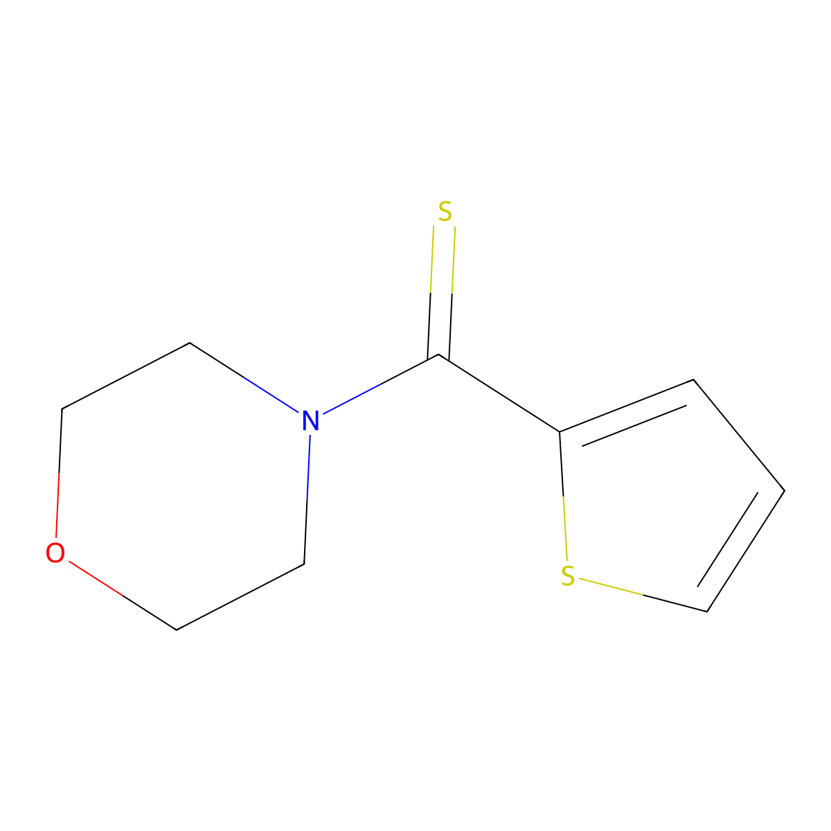 4-(2-Thienylthioformyl)-morpholine molecular structure, CAS 6391-98-6