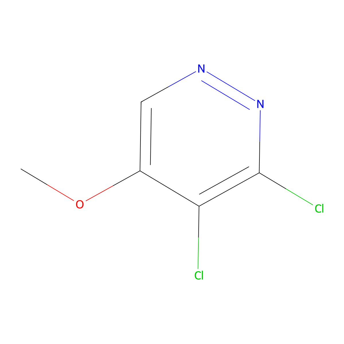 3,4-Dichloro-5-methoxypyridazine molecular structure, CAS 63910-32-7