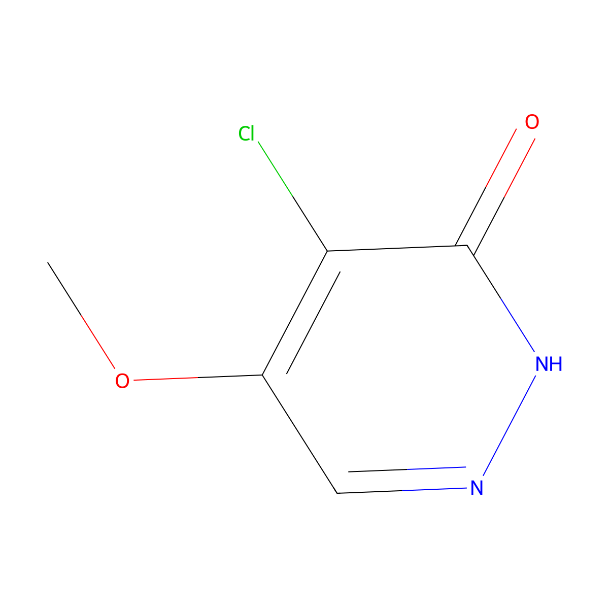 4-Chloro-5-methoxy-3(2H)-pyridazinone molecular structure, CAS 63910-43-0