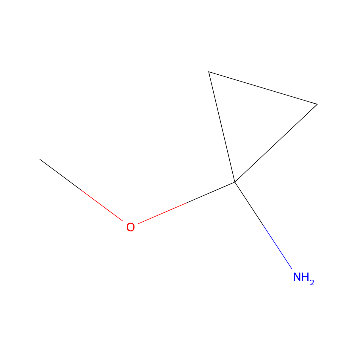 1-Methoxycyclopropan-1-amine molecular structure, CAS 63910-64-5