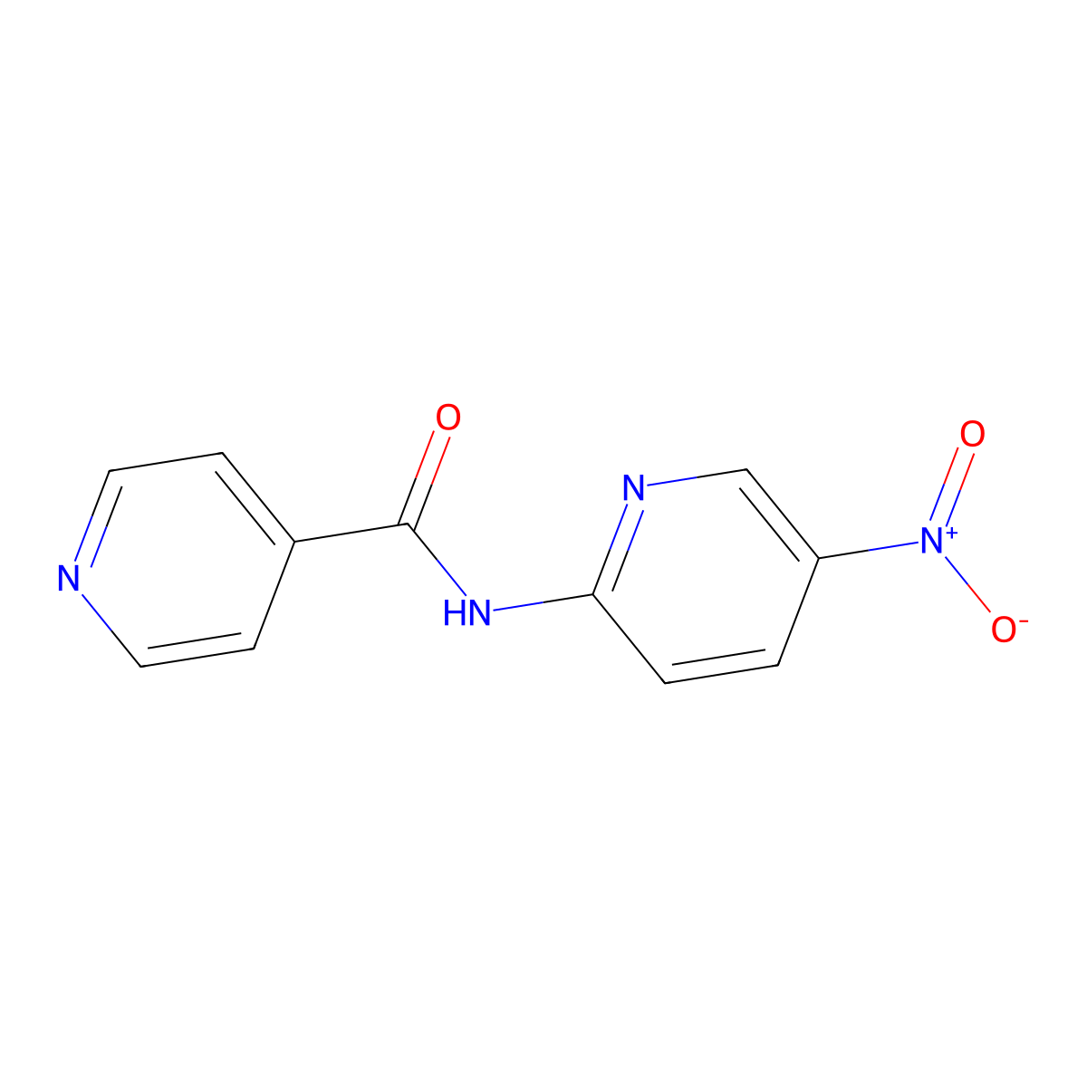 N-(5-nitropyridin-2-yl)pyridine-4-carboxamide molecular structure, CAS 63913-19-9
