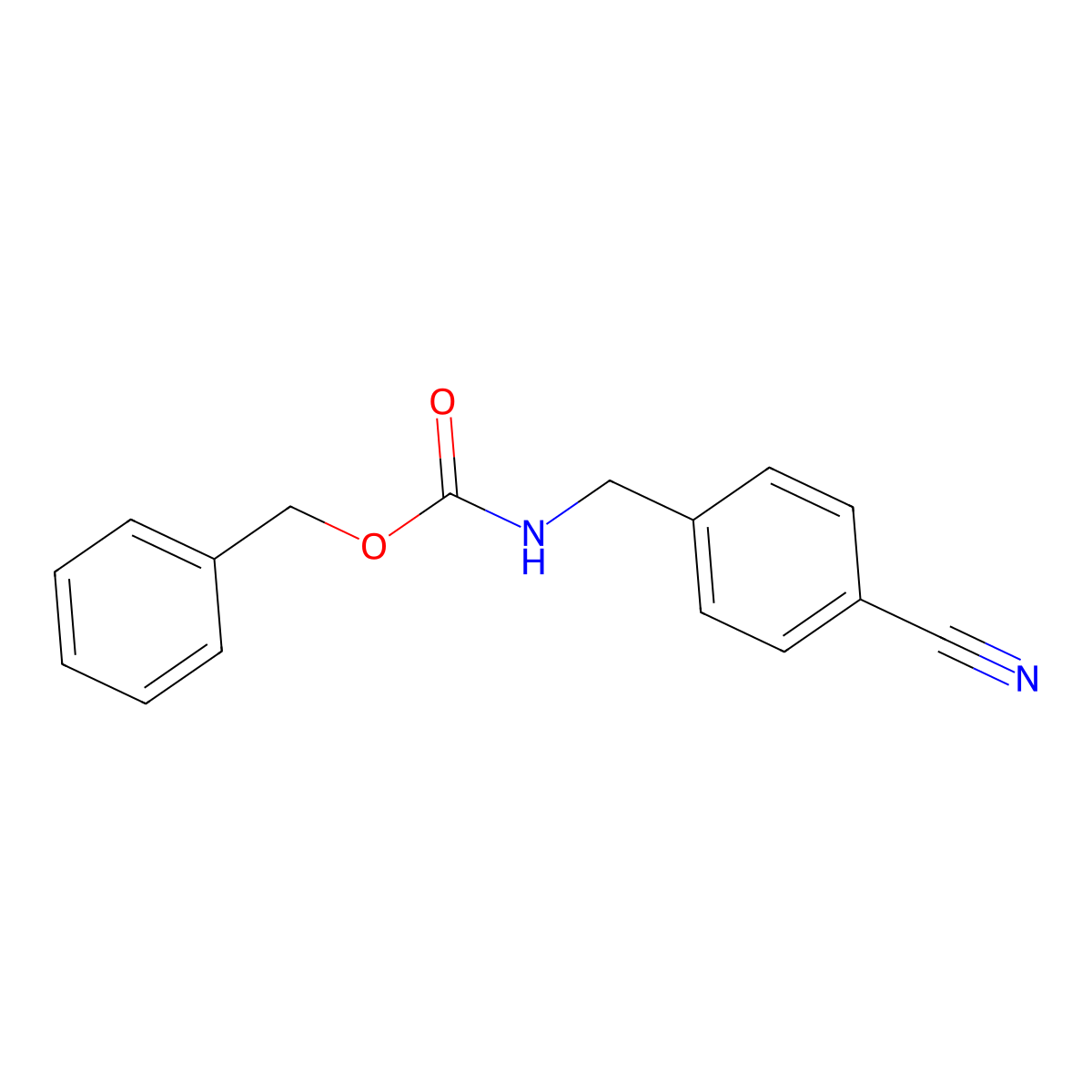 benzyl N-[(4-cyanophenyl)methyl]carbamate molecular structure, CAS 63914-51-2