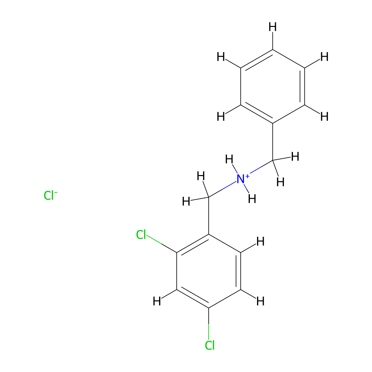 N-Benzyl-1-(2,4-dichlorophenyl)methanamine--hydrogen chloride (1/1) molecular structure, CAS 63915-67-3