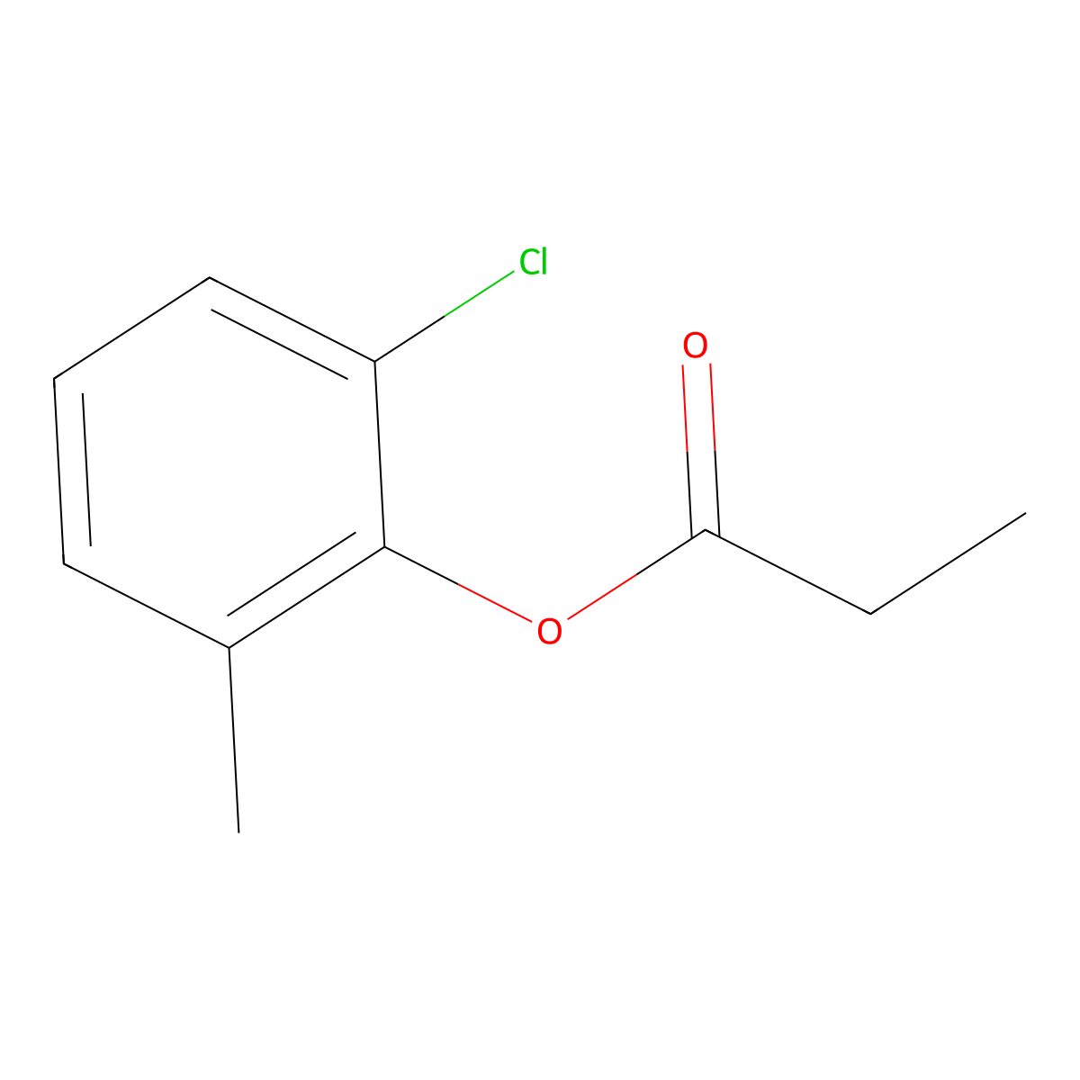 Propionic acid, 6-chloro-o-tolyl ester molecular structure, CAS 63916-12-1