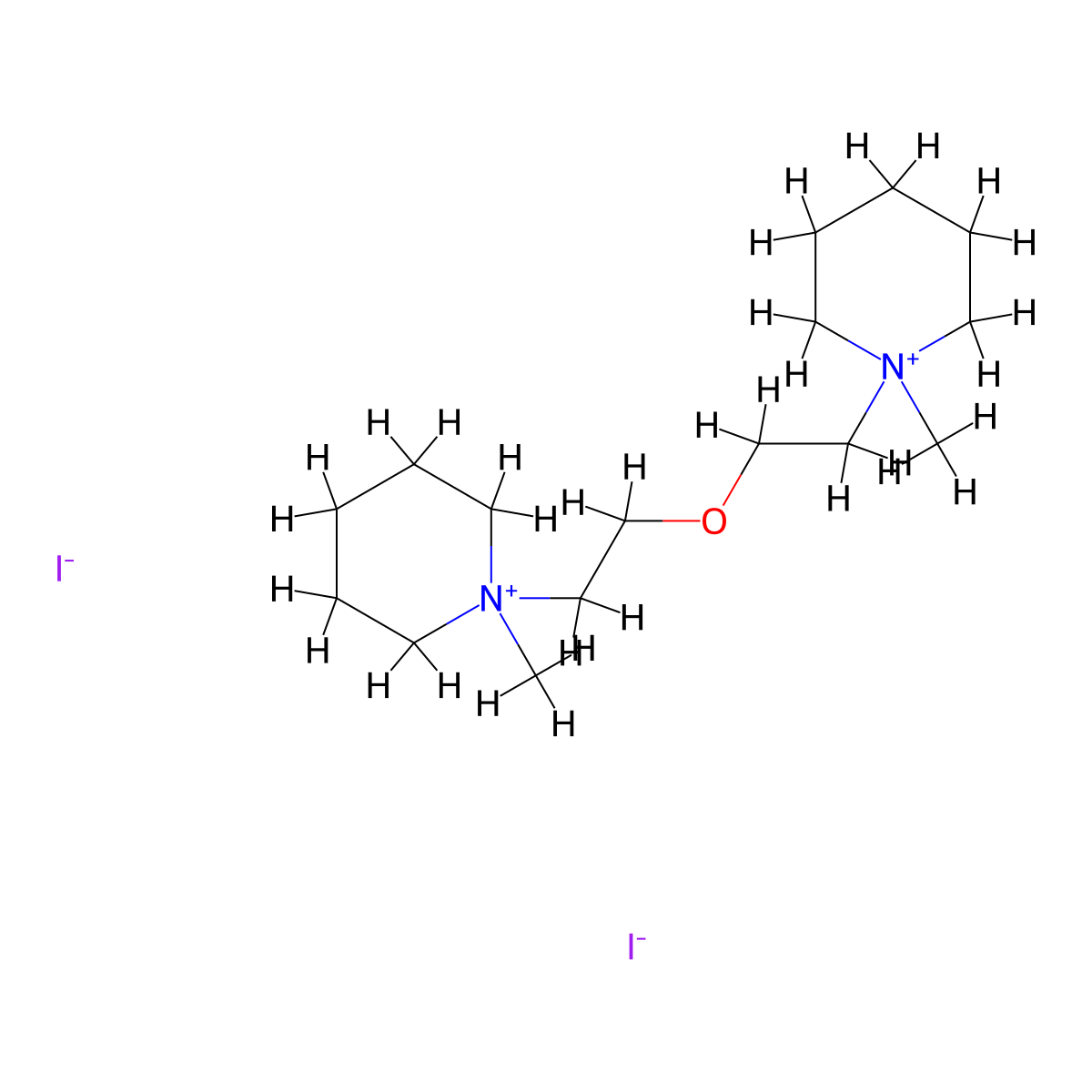 Piperidinium, 1,1'-oxydiethylenebis(1-methyl-, diiodide molecular structure, CAS 63916-19-8