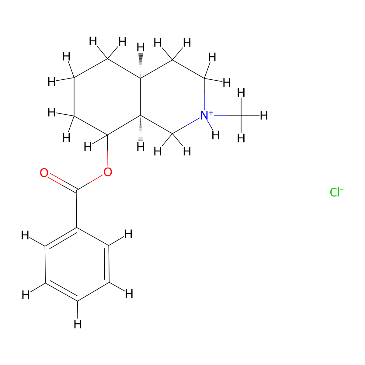 2-Methyldecahydroisoquinolin-8-yl benzoate--hydrogen chloride (1/1) molecular structure, CAS 63916-73-4