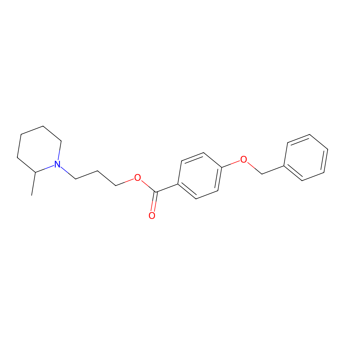 3-(2-Methylpiperidin-1-yl)propyl 4-(benzyloxy)benzoate molecular structure, CAS 63917-81-7