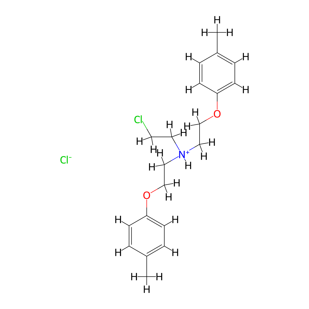 Ethylamine, 2-chloro-bis-N-(4-methylphenoxyethyl)-, hydrochloride molecular structure, CAS 63917-86-2