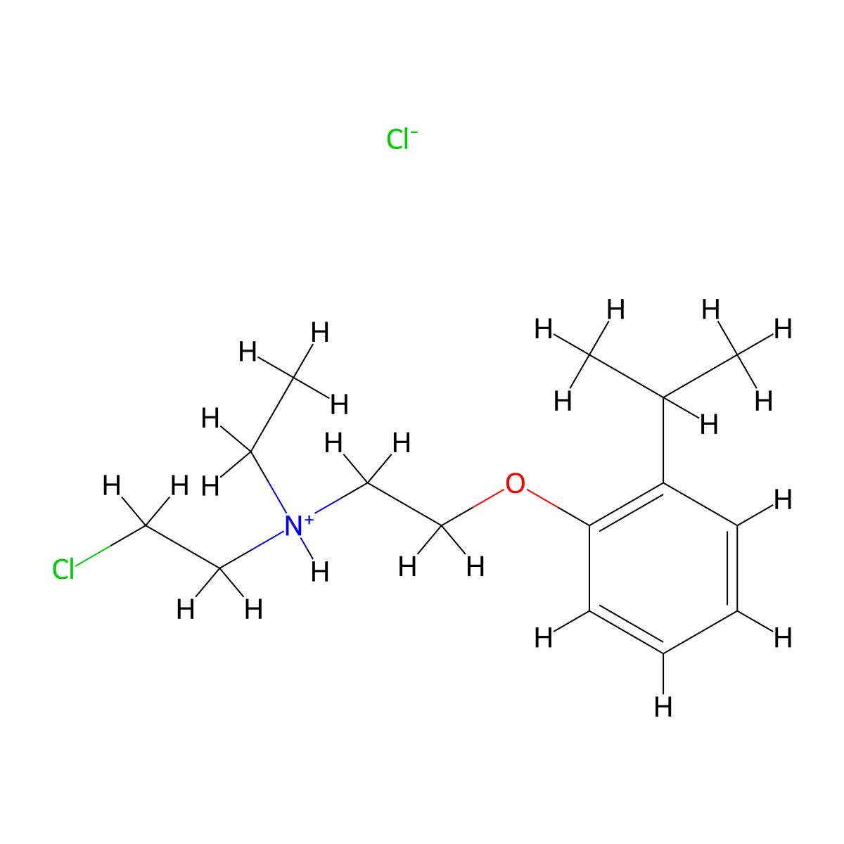 Ethylamine, N-(2-chloroethyl)-N-(o-cumenyloxyethyl)-, hydrochloride molecular structure, CAS 63917-89-5