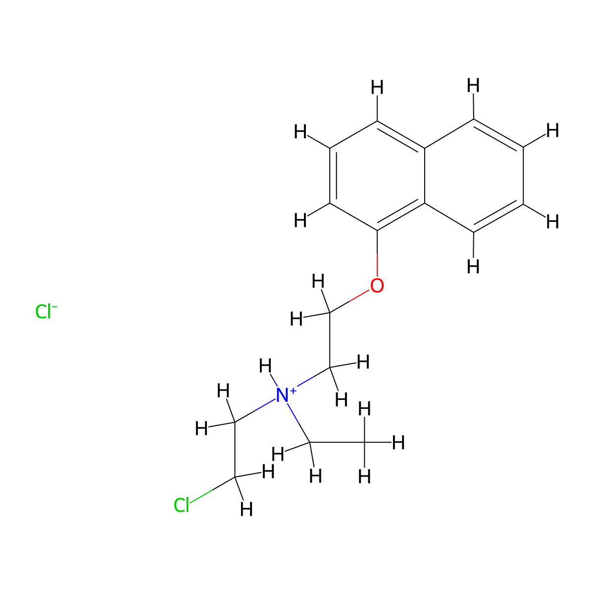 Ethylamine, N-(2-chloroethyl)-N-(1-naphthyloxyethyl)-, hydrochloride molecular structure, CAS 63917-97-5