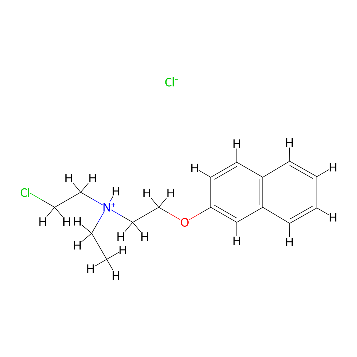 Ethylamine, N-(2-chloroethyl)-N-(2-naphthyloxyethyl)-, hydrochloride molecular structure, CAS 63917-98-6