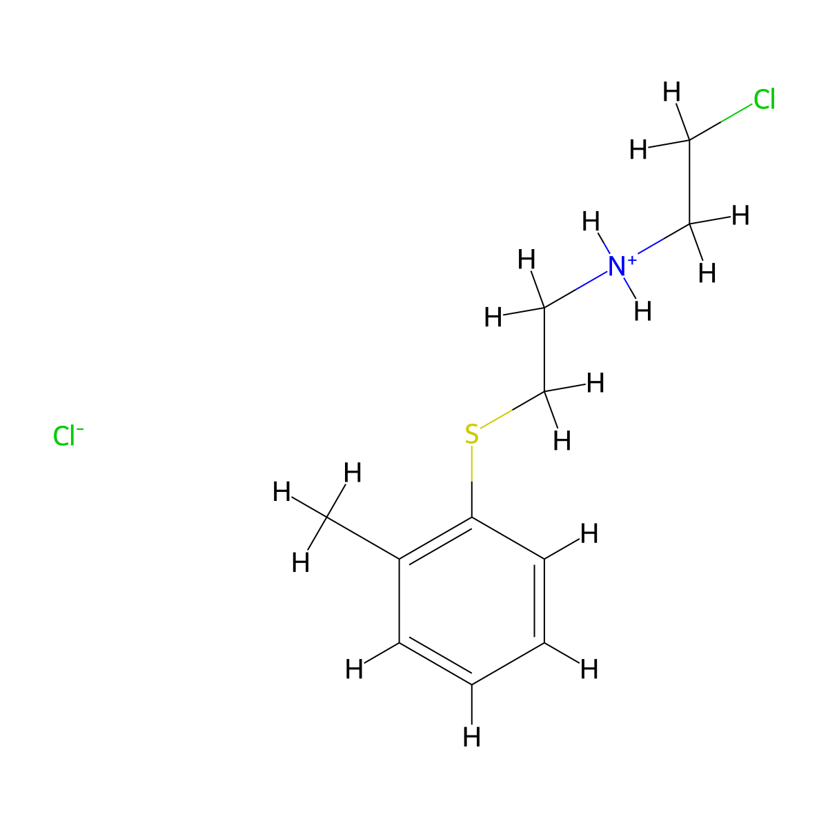 Ethylamine, 2-chloro-N-(2-methylphenylthioethyl)-, hydrochloride molecular structure, CAS 63918-03-6