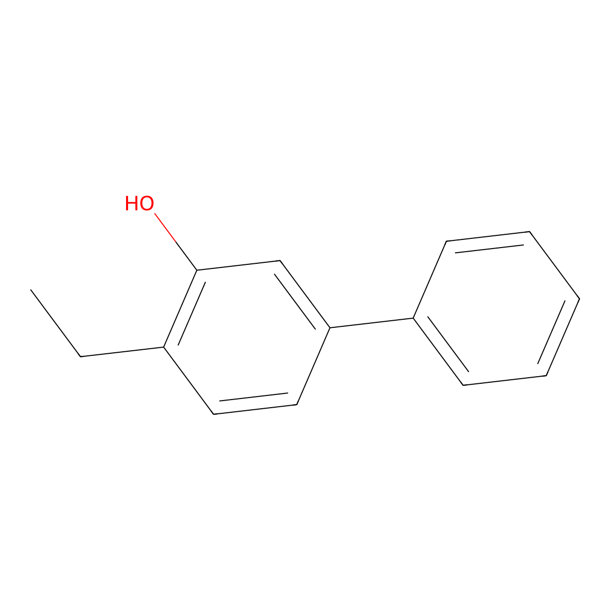 4-Ethylbiphenyl-3-ol molecular structure, CAS 63918-40-1