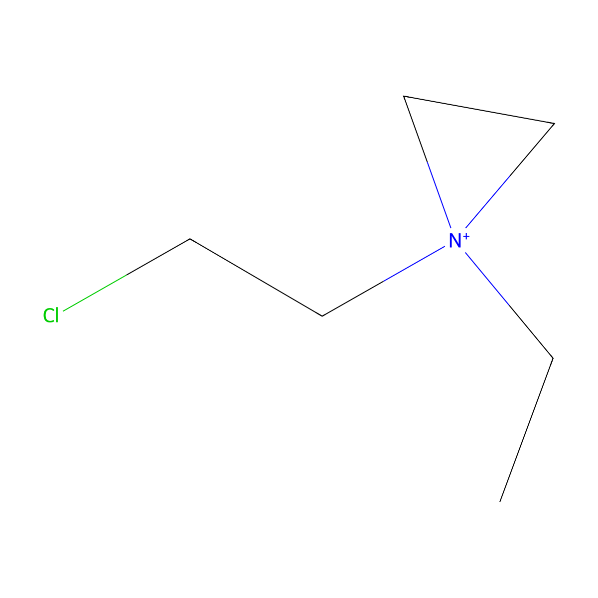 Aziridinium, 1-(2-chloroethyl)-1-ethyl- molecular structure, CAS 63918-54-7