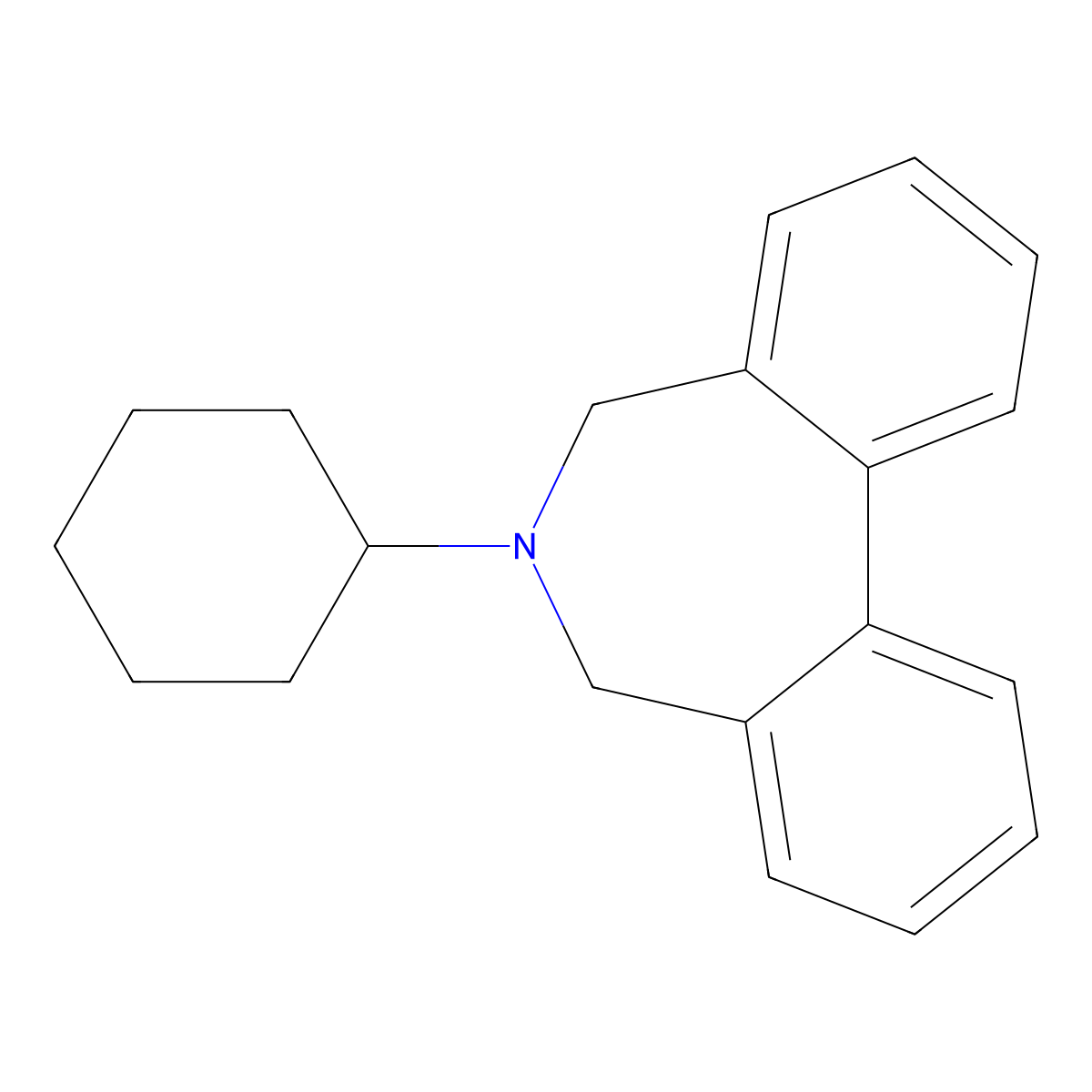 6-Cyclohexyl-5,7-dihydrobenzo[d][2]benzazepine molecular structure, CAS 63918-68-3