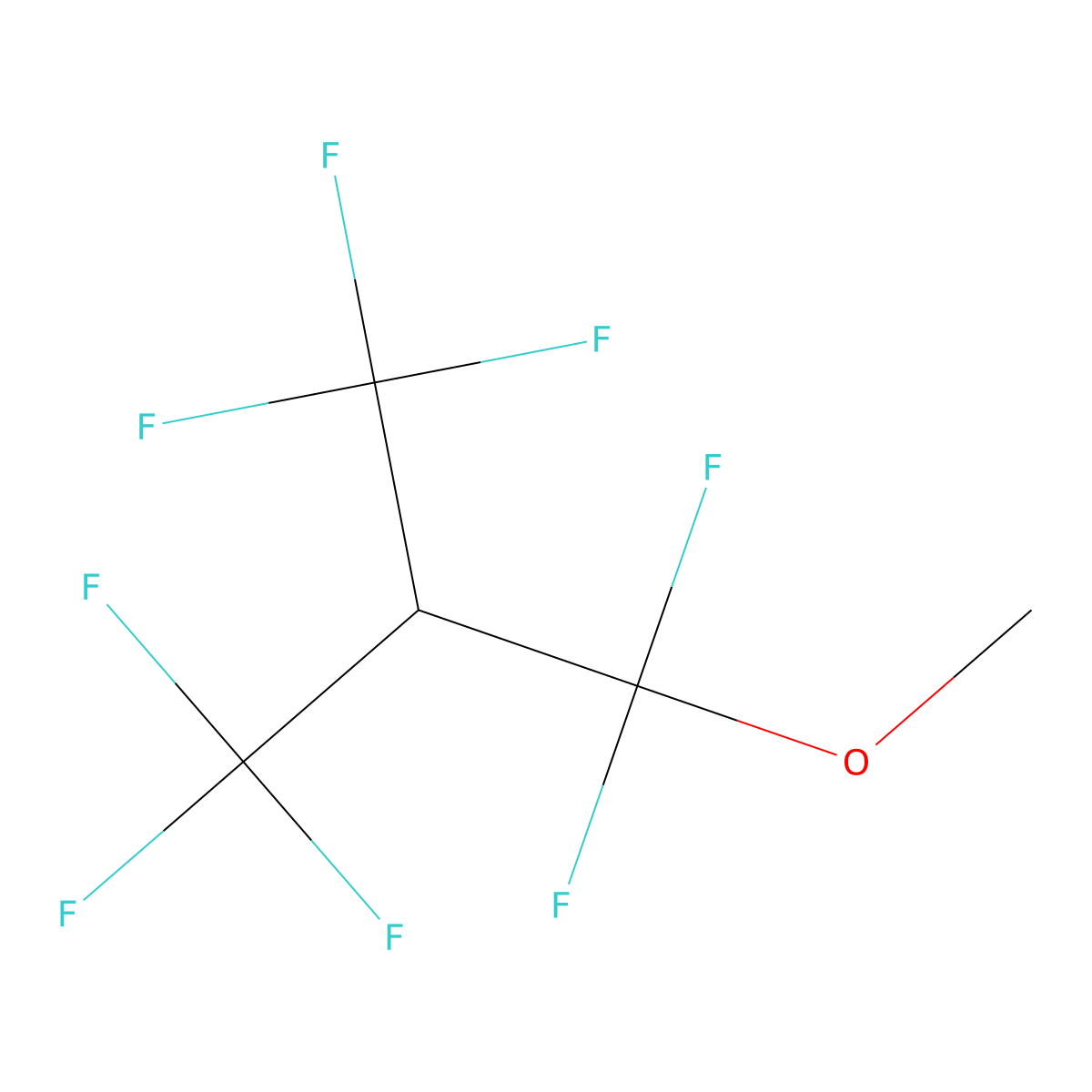 1,1,1,3,3-Pentafluoro-3-methoxy-2-(trifluoromethyl)propane molecular structure, CAS 63919-03-9