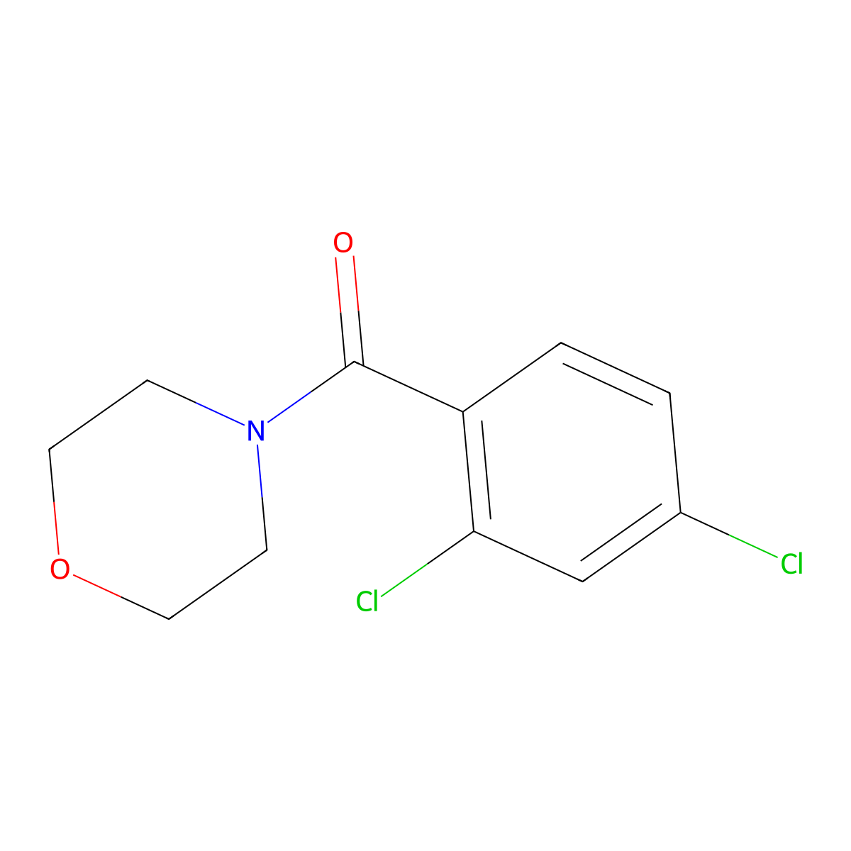(2,4-Dichlorophenyl)-morpholin-4-ylmethanone molecular structure, CAS 6392-25-2
