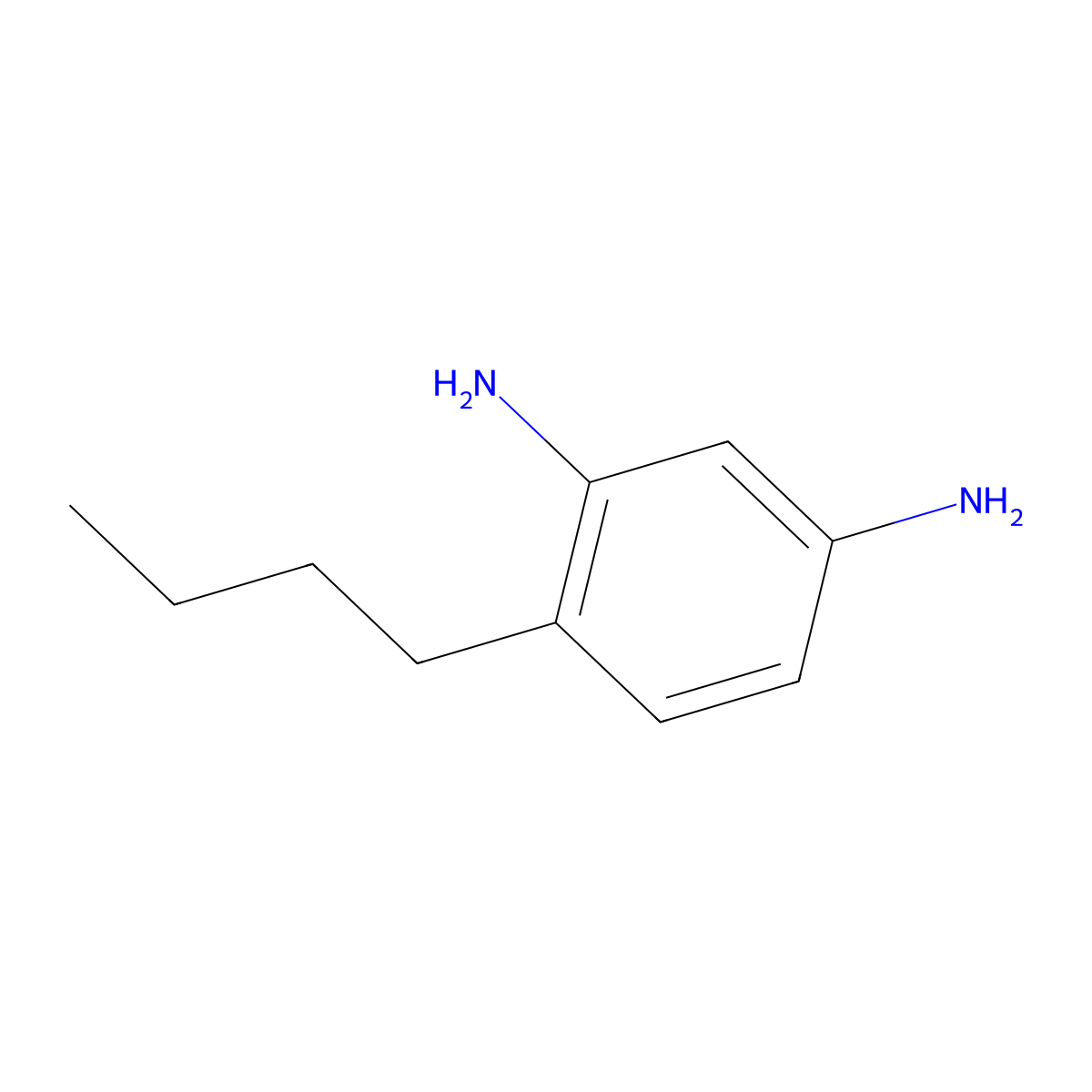 1,3-Benzenediamine, 4-butyl- molecular structure, CAS 63921-07-3