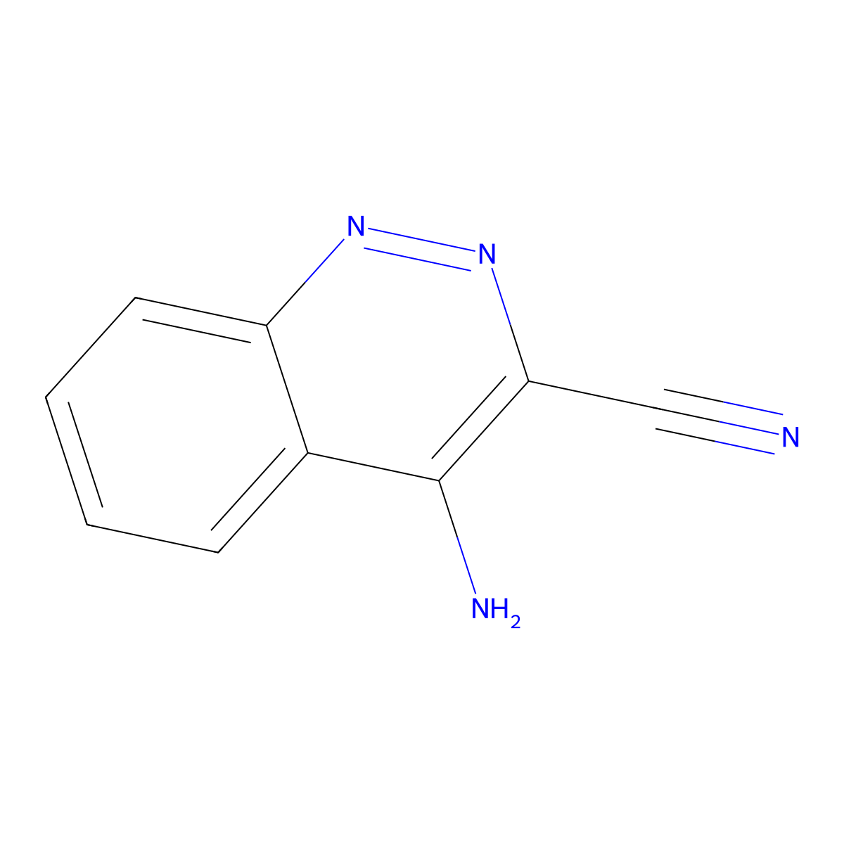 4-Aminocinnoline-3-carbonitrile molecular structure, CAS 63924-09-4