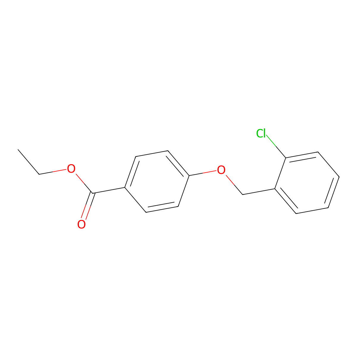 Ethyl 4-((2-chlorobenzyl)oxy)benzoate molecular structure, CAS 63929-43-1